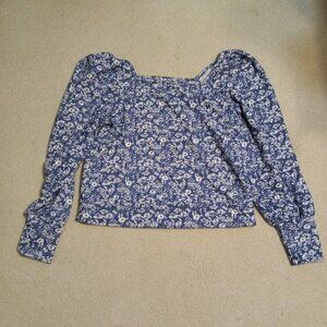 LC Lauren Conrad Floral Square Neck Sweatshirt Women’s size large